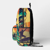 Surfen Bedrukte Rugzak (Rechts)