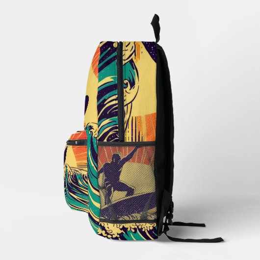 Surfen Bedrukte Rugzak (Rechts)