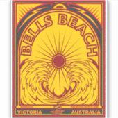 SURFEN BELLS BEACH AUSTRALIË STICKER (Voorkant)