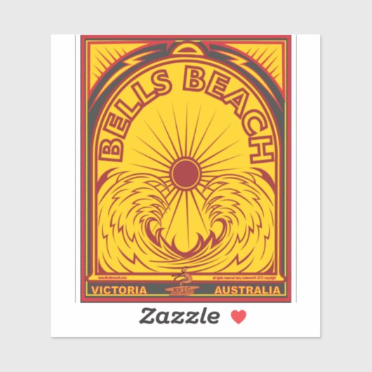 SURFEN BELLS BEACH AUSTRALIË STICKER (Vel)