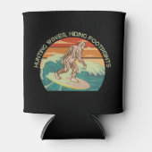 Surfen Bigfoot Jachtgolven Verbergen Voetafdrukken Blikjeskoeler (Voorkant)