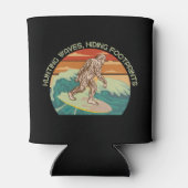 Surfen Bigfoot Jachtgolven Verbergen Voetafdrukken Blikjeskoeler (Achterkant)