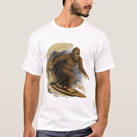 Surfen Bigfoot T-shirt (Voorkant)