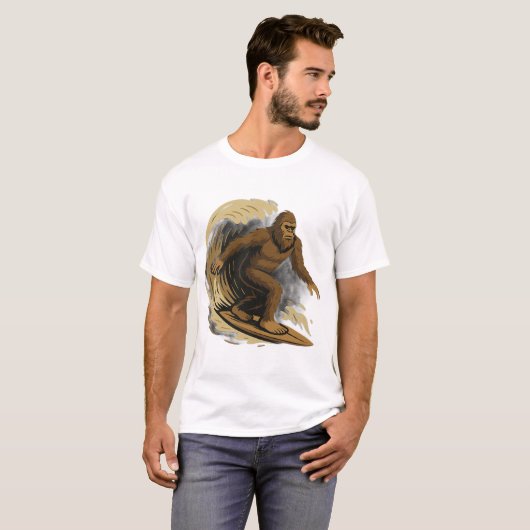 Surfen Bigfoot T-shirt (Voorkant volledig)