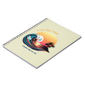 Surfen bij Sunset- Notitieboek (Linkerzijde)