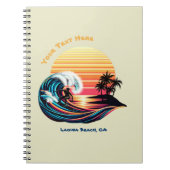 Surfen bij Sunset- Notitieboek (Voorkant)