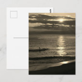 Surfen bij zonsondergang: Shonan Coast, Japan Briefkaart (Voorkant / Achterkant)