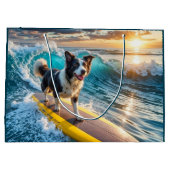 Surfen Border Collie Groot Cadeauzakje (Achterkant)