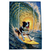 Surfen Border Collie Medium Cadeauzakje (Achterkant)