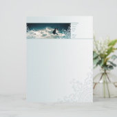 Surfen Briefhoofd (Staand voorkant)