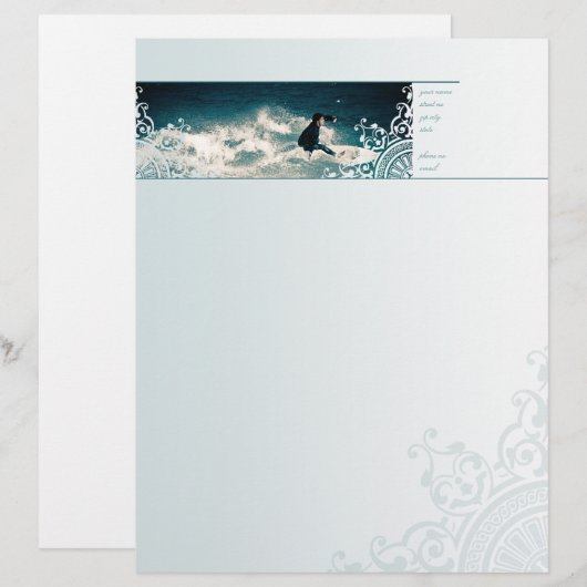 Surfen Briefhoofd (Voorkant / Achterkant)