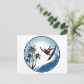 Surfen Briefkaart (Staand voorkant)