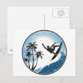 Surfen Briefkaart (Voorkant / Achterkant)