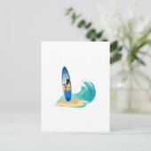 Surfen Briefkaart (Staand voorkant)