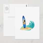 Surfen Briefkaart (Voorkant / Achterkant)