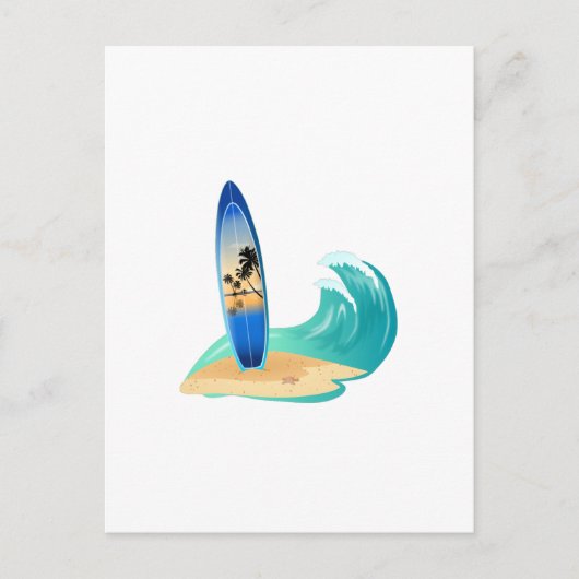 Surfen Briefkaart (Voorkant)