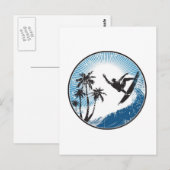 Surfen Briefkaart (Voorkant / Achterkant)