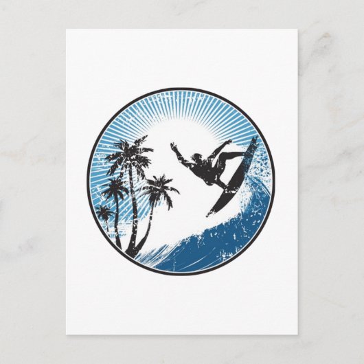 Surfen Briefkaart (Voorkant)