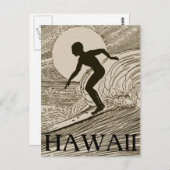  surfen briefkaart (Voorkant / Achterkant)