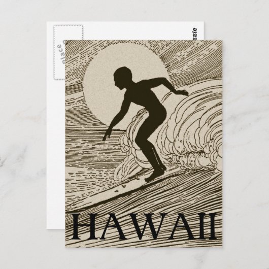  surfen briefkaart (Voorkant / Achterkant)