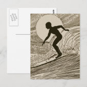  surfen briefkaart (Voorkant / Achterkant)