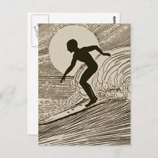  surfen briefkaart (Voorkant / Achterkant)