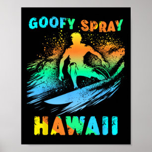 Surfen Californië Grappige Goofy Foot Grafische Su Poster