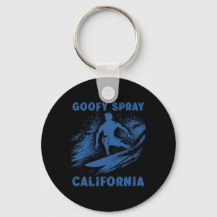 Surfen Californië Grappige Goofy Foot Grafische Su Sleutelhanger