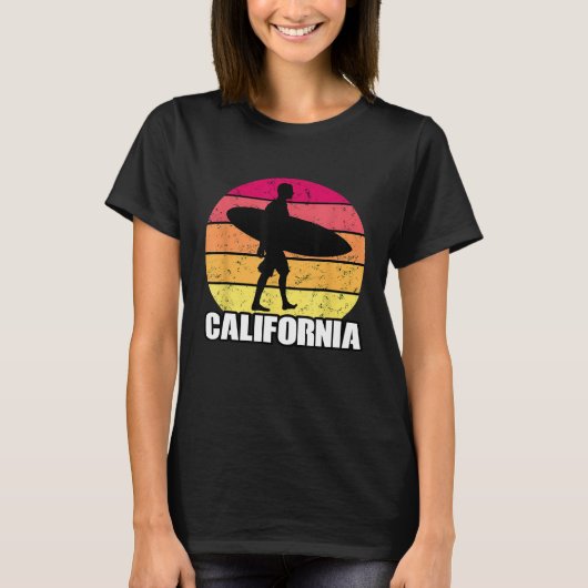 Surfen Californië Surfer Surf T-shirt (Voorkant)