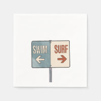 Surfen cocktail servetten. Malibu bruiloft