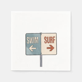 Surfen cocktail servetten. Malibu bruiloft Servet