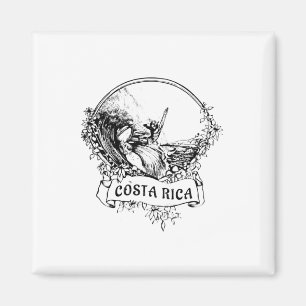 Surfen Costa Rica Vintage Retro Throwck Surfer Va Magneet