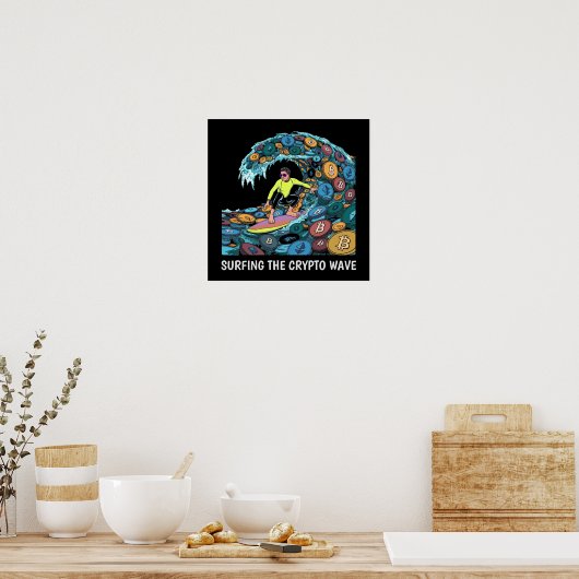 Surfen Crypto Poster (Keuken)