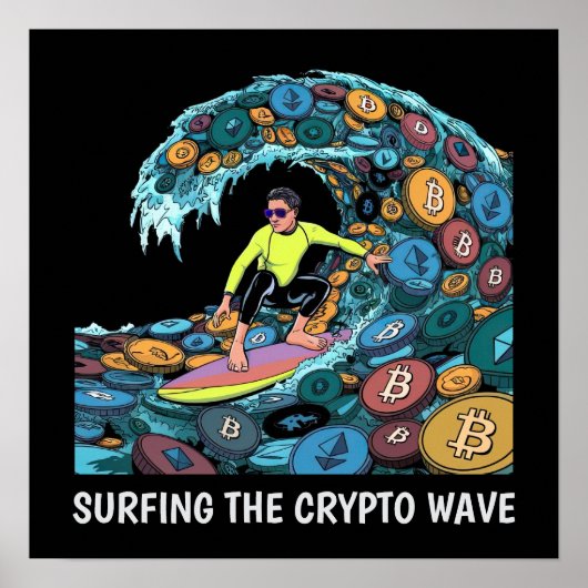 Surfen Crypto Poster (Voorkant)