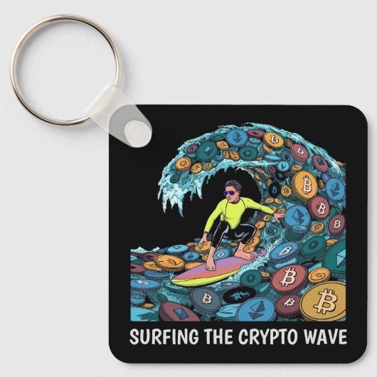 Surfen Crypto Sleutelhanger (Voorkant)