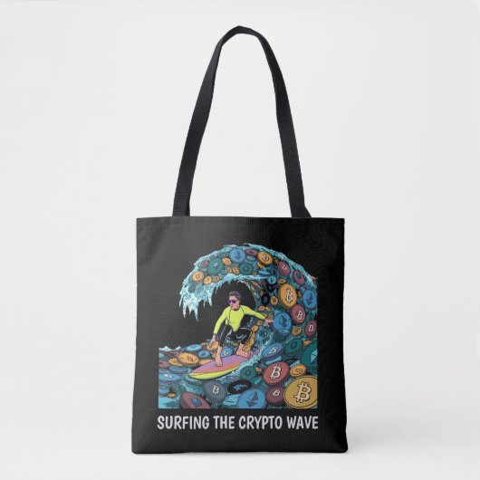 Surfen Crypto Tote Bag (Voorkant)