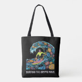 Surfen Crypto Tote Bag (Achterkant)