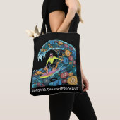 Surfen Crypto Tote Bag (Dichtbij)