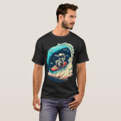 Surfen door het universum t-shirt (Voorkant volledig)