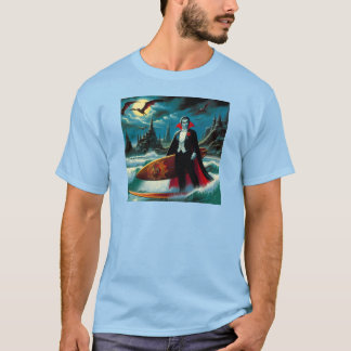 Surfen Dracula Halloween T-shirt