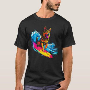 Surfen Duitse Herder Hond Surf Surfer T-shirt