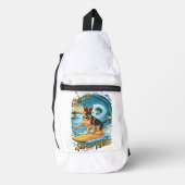Surfen Duitse Herder Sling Bag (Voorkant)