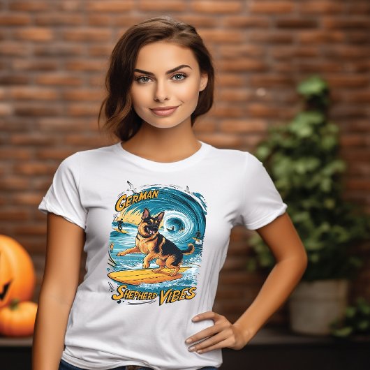 Surfen Duitse Herder T-shirt