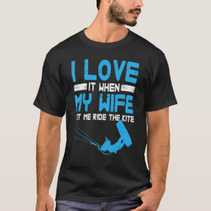 Surfen Echtgenoot Kite Surfen Kiteboarden T-shirt