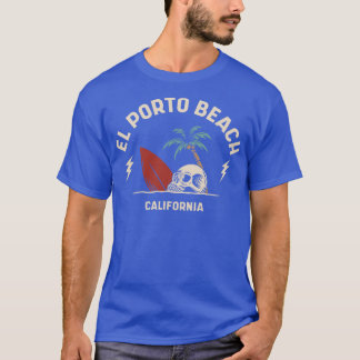  surfen El Porto Beach California Retro Su T-shirt