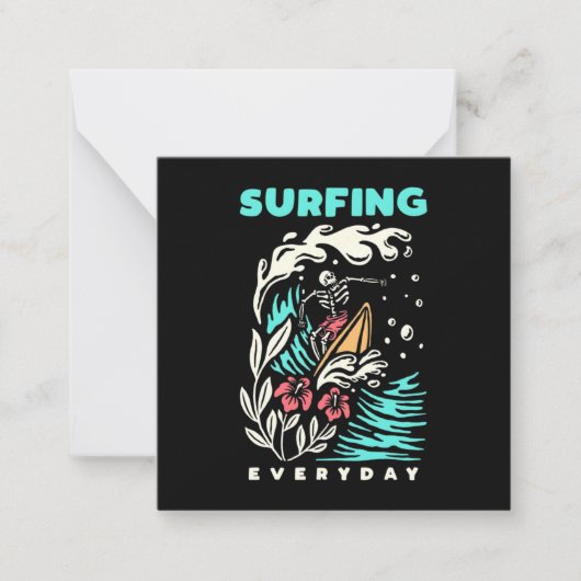 Surfen Elke Dag Notitiekaartje (Voorkant)