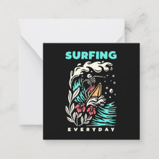Surfen Elke Dag Notitiekaartje