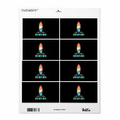 Surfen en ventilatoren etiket (Full Sheet)