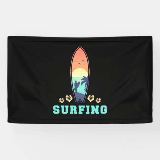 Surfen en ventilatoren spandoek (Horizontaal)