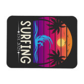 Surfen Est. 2025 Retro Vacay Mode Surf Magneet (Horizontaal)